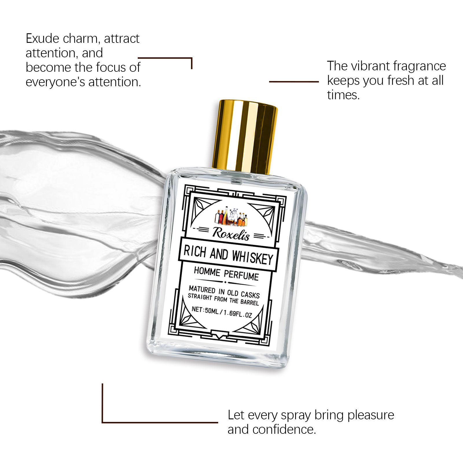 Roxelis 50ml Charm Whisky Men' - Perfume Fragrance Man ulasan dan harga